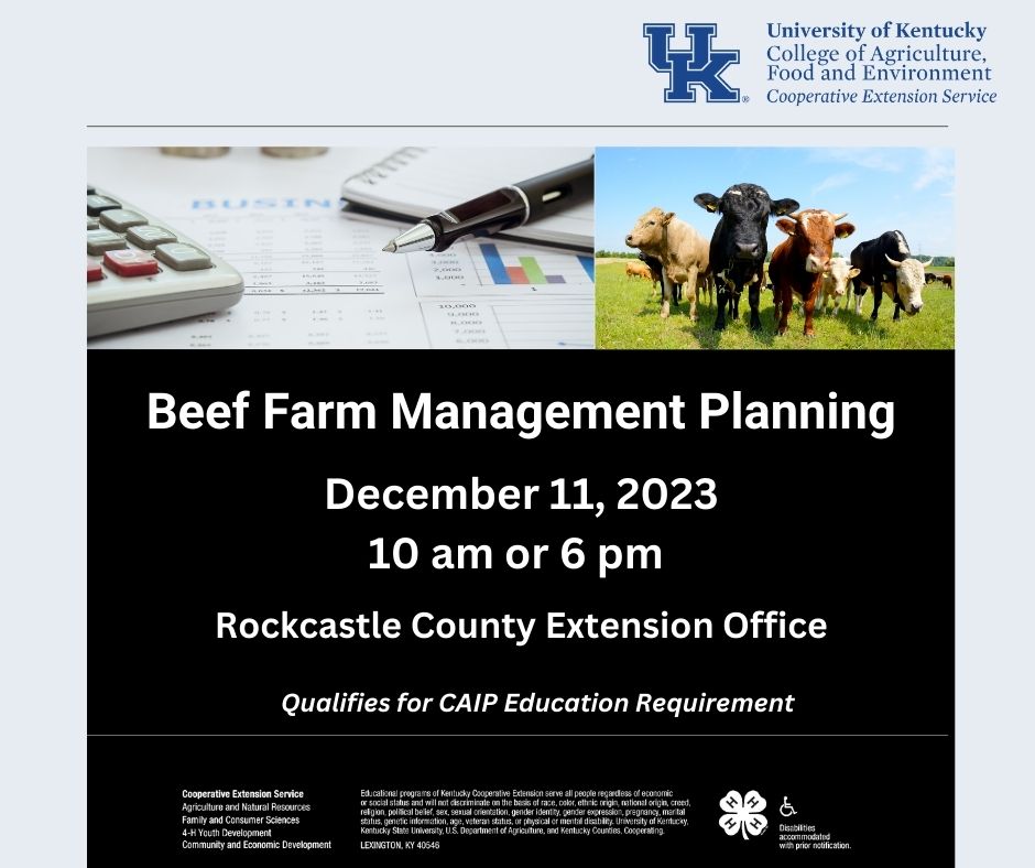 Beef Management Planning